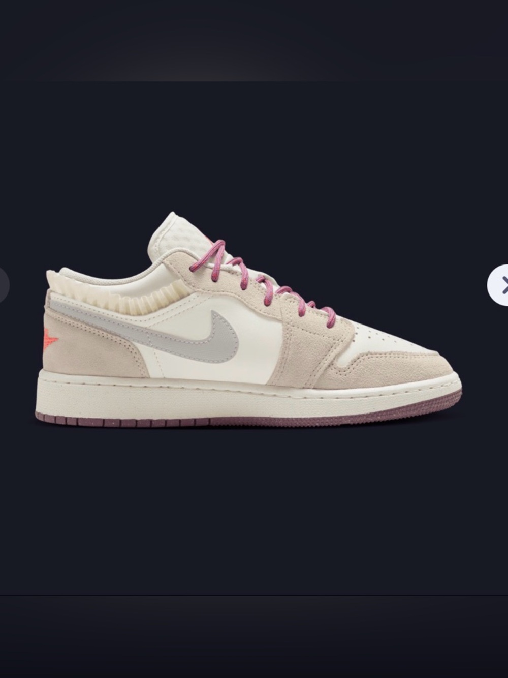 JORDAN 1 Low SE Youth Low-Top Casual Sneakers